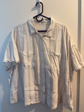 Madewell Striped Linen Shirt (3X)